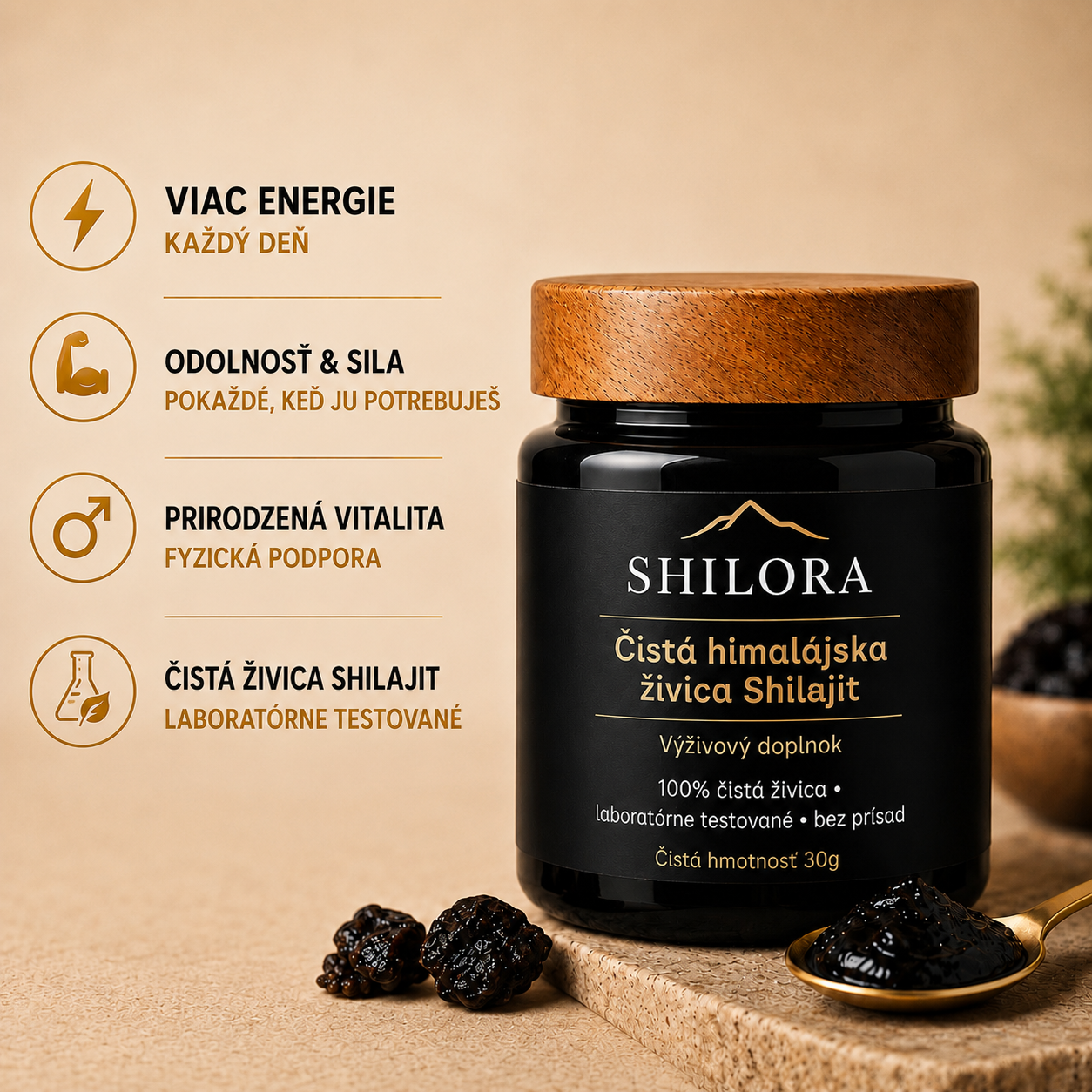 SHILORA® Čistá himalájska živica Shilajit
